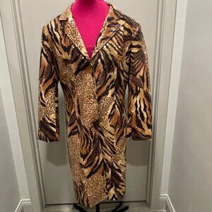 Selene Sport Animal Print Coat - Brown and Black